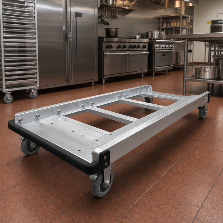 Product image #2 for Metro 60 x 21 Inch Made-to-Order Aluminum Truck Dolly Frame with Wraparound Bumper