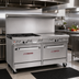 Thumbnail image #2 for Southbend Ultimate 60-Inch Gas Restaurant Range with 2 Non-Clog Open Burners, 48-Inch Griddle, and 2 Convection Ovens