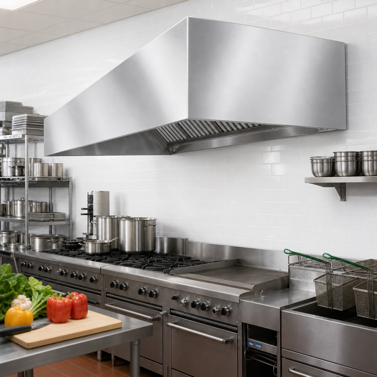Product image #2 for SpecAir HEB96-102 102" Wide Non-Compensating Exhaust-Only Commercial Kitchen Hood