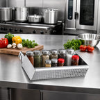 Thumbnail image #2 for Klinger's Trading KTCT Pot Rack-Mount Condiment & Spice Rack, 18-1/2 x 10-1/16 in, 304 Stainless Steel, NSF
