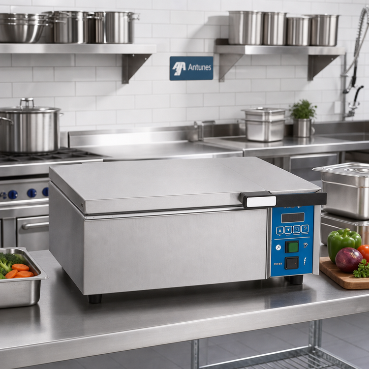 Product image #2 for Antunes DFWT-250 Deluxe Countertop Steamer, 2/3 Size Pan, Direct Water Hook-Up