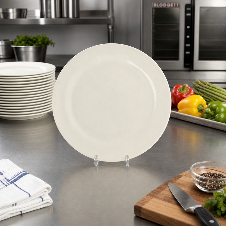Product image #3 for Carlisle Sierrus 10-1/2-Inch Bone Melamine Narrow Rim Dinner Plate