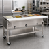 Thumbnail image #2 for Eagle Group Portable Electric Hot Food Table with 5 Dry Wells, Open Base, 82-Inch Wide, 240V