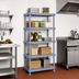 Thumbnail image #2 for Millenia 5-Shelf Stationary Polymer Starter Shelving Unit, 24 Inch Wide x 18 Inch Deep x 74 Inch High