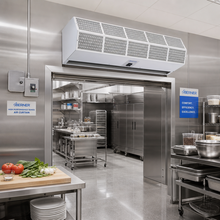 Product image #2 for Berner Commercial High Performance Series 96-Inch Electric Heated Air Curtain