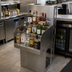 Thumbnail image #2 for BK Resources 36-Inch Freestanding Underbar Stainless Steel Liquor Bottle Display Unit with 4 Steps