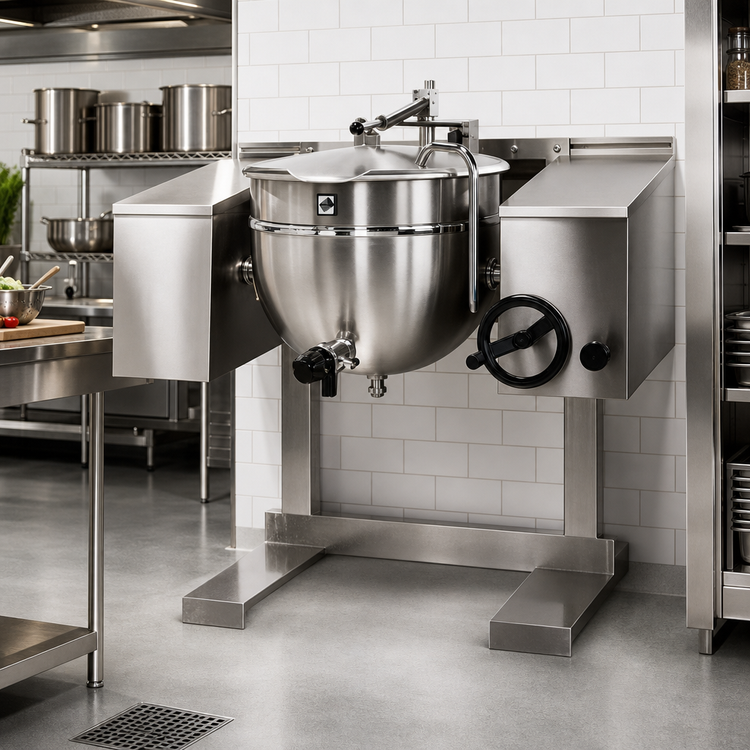 Product image #2 for Legion 20-Gallon Direct Steam Tilting Wall-Mount Steam Kettle