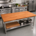 Thumbnail image #2 for Boos Block American Cherry Edge Grain Kitchen Countertop, 96 x 38 x 1-1/2 Inches, Varnique Finish