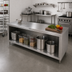 Thumbnail image #2 for John Boos Open Front Cabinet Base Stainless Steel Work Table, 84 x 24 Inches
