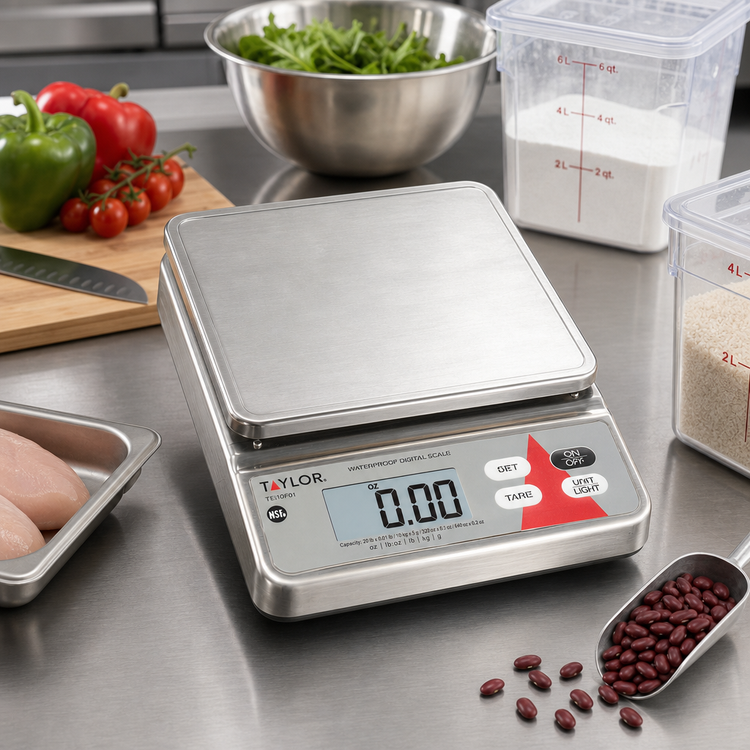 Product image #2 for Taylor Waterproof Digital Portion Control Food Scale, 20 lb Capacity, Stainless Steel