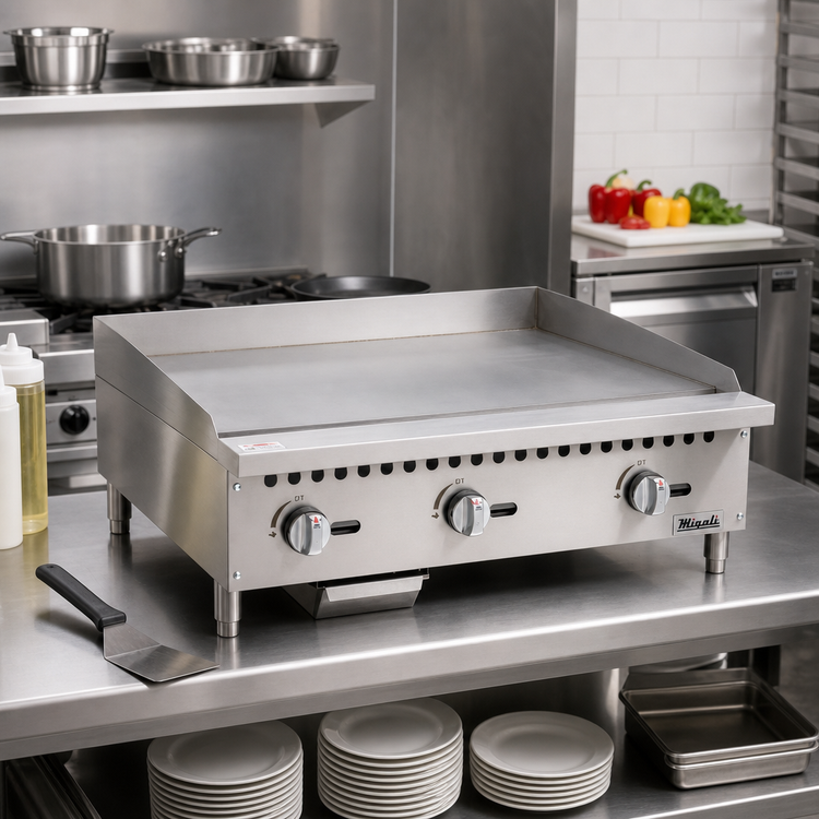 Product image #2 for Migali Competitor Series 36-Inch Countertop Natural Gas Griddle with Manual Controls