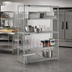Thumbnail image #2 for Redi-Pak 4-Tier Wire Shelving Unit, 60 x 24 x 63 Inches, Zinc Finish