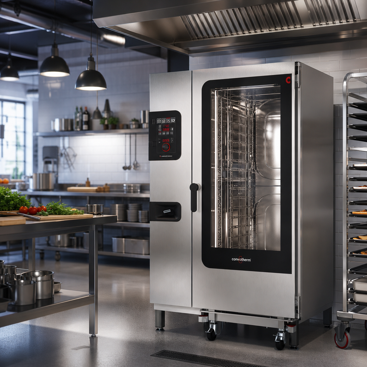 Product image #2 for Convotherm C4eD 20.20 GB-N EasyDial Roll-In Full-Size Gas Combi Oven with Boiler