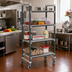 Thumbnail image #2 for Cambro Camshelving Elements XTRA 18 x 54 x 78-1/4 Inch 4-Shelf Vented Mobile Starter Unit, Speckled Gray
