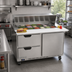Thumbnail image #3 for Beverage Air 48-Inch Mega Top Sandwich Prep Table with 18-Pan Top, 2 Drawers, and 1 Door