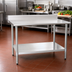Thumbnail image #2 for Eagle Spec-Master 120-Inch x 36-Inch Stainless Steel Work Table with 4-1/2-Inch Backsplash and Undershelf