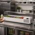 Thumbnail image #3 for Turbo Air E-Line Countertop Salad Prep Table with Clear Hood, 48-3/8 Inch, 5 GN 1/4 Pan Capacity