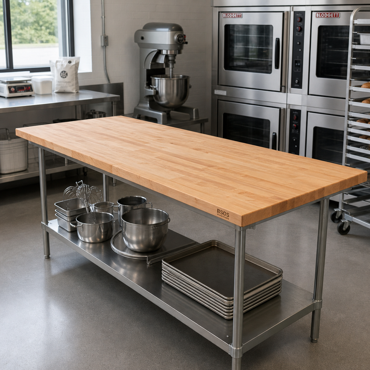 Product image #2 for John Boos SCT09A-O Laminated Northern Hard Rock Maple Work Table Top for Bakers' Tables, 108 x 25 x 1-1/2 Inches