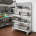 Thumbnail image #2 for Channel Manufacturing TT2460 Tubular Cantilever Shelving Unit, 60W x 24D x 72H, Aluminum