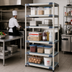 Thumbnail image #2 for MetroMax i 5-Shelf Stationary Open Grid Polymer Starter Shelving Unit, 36 x 24 x 74 Inches, Blue