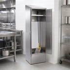 Thumbnail image #2 for Eagle Group F1916-VSCS-3VP Single-Width Stainless Steel Mop Sink Cabinet, 8-Inch Deep Sink, Keyed Doors, Spray Hose Case of 3