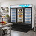 Thumbnail image #2 for Migali Competitor Series 3-Section Reach-In Glass Door Refrigerator Merchandiser, 72 Cu. Ft., Bottom-Mount Self-Contained, White