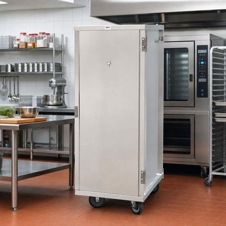 Product image #2 for Omcan USA 32-Tier Enclosed Mobile Aluminum Pan Rack Cabinet for 18 x 26 Inch Pans