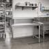 Thumbnail image #2 for John Boos 60-Inch Clean Straight Stainless Steel Pro-Bowl Dishtable with 10-Inch Backsplash and Right-Hand Opening