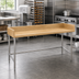 Thumbnail image #2 for Advance Tabco 60-Inch Wood Top Bakers' Table with 4-Inch Rear and Side Splashes