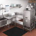 Thumbnail image #2 for Eagle Group Corner Clean Dishtable, 84-Inch Machine-to-Corner x 60-Inch Corner-to-End, 16/430 Stainless Steel, Right-to-Left Operation