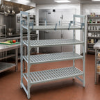 Thumbnail image #2 for Cambro Camshelving® Premium CPR1872151 Full Shelf Rail Kit, 18-Inch Deep x 72-Inch Long, Polypropylene, Soft Gray