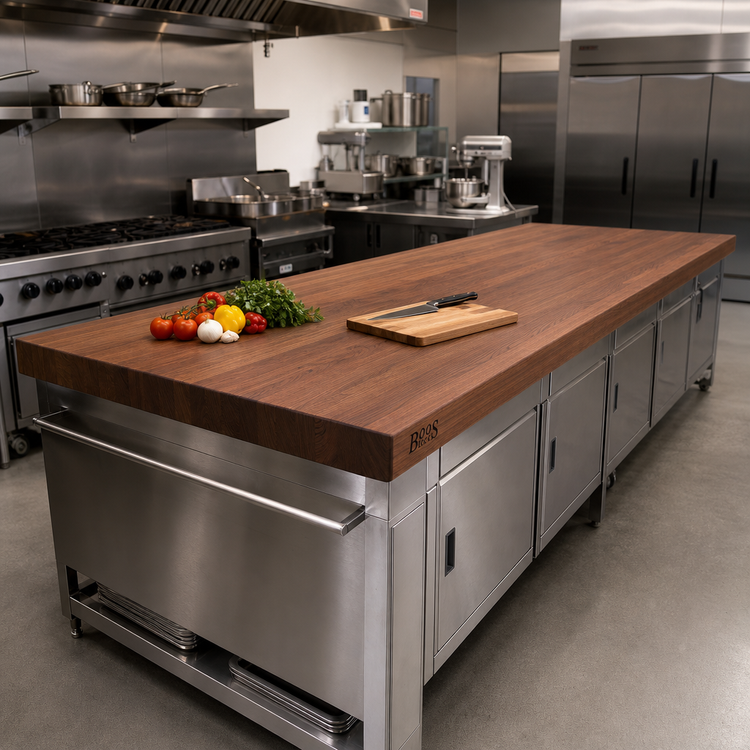 Product image #2 for John Boos Boos Block American Black Walnut Edge Grain Countertop, 120 x 48 x 2-1/4 Inch, Varnique Finish