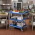 Thumbnail image #2 for Metro myCart Series 3-Shelf Polymer Utility Cart, Blue Microban, Open Base