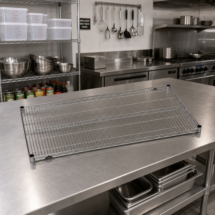 Product image #2 for Metro Super Erecta 72 Inches x 24 Inches Type 304 Stainless Steel Wire Shelf
