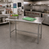 Thumbnail image #2 for Advance Tabco TMS-365 60-Inch x 36-Inch 16 Gauge 304 Stainless Steel Work Table with Open Base