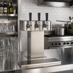 Thumbnail image #2 for Perlick Corporation 4006-3B 3-Faucet Glycol-Cooled Tee Draft Beer Tower, Countertop, Stainless Steel