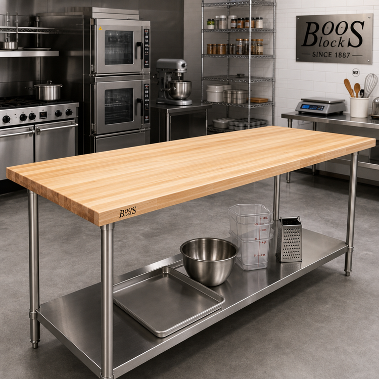 Product image #2 for Boos Block 60-Inch x 25-Inch Edge Grain Maple Kitchen Countertop with Penetrating Oil Finish