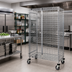 Thumbnail image #2 for Quantum Mobile Security Cage, 36 Inch W x 24 Inch D x 69 Inch H, Chrome Finish