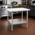 Thumbnail image #2 for Eagle Deluxe Series Stainless Steel Work Table with Adjustable Undershelf, 60 x 24 Inches