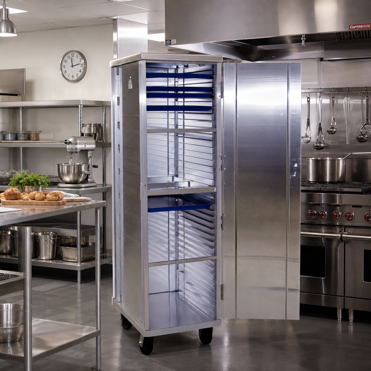 Product image #2 for New Age 1290A Mobile Enclosed Cabinet Pan Rack, 40 Full-Size Pan Capacity