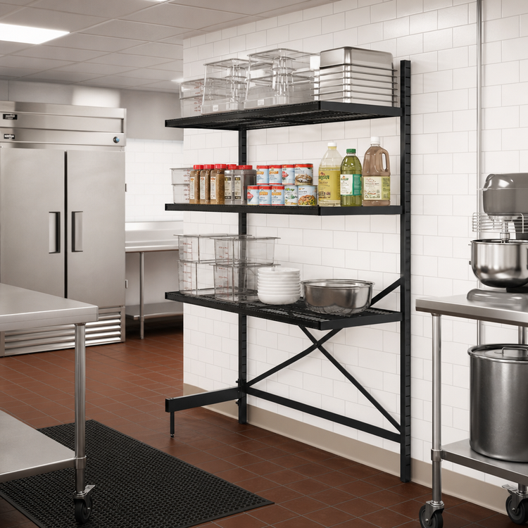 Product image #2 for Metro SmartLever 60-Inch Wide x 21-Inch Deep Cantilevered Shelving Add-On Kit