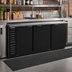 Thumbnail image #2 for Beverage-Air BB94HC-B Three-Section Solid Door Back Bar Refrigerator with Stainless Steel Top, Black Exterior, and Left-Mounted Self-Contained Refrigeration