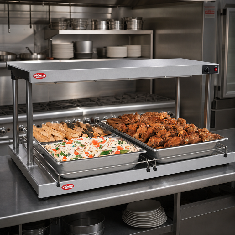Product image #2 for Hatco Glo-Ray® 42-Inch Freestanding Heated Shelf with Adjustable Thermostat and Stainless Steel Top