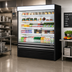Thumbnail image #2 for Turbo Air TOM-72EB-N Vertical Air Curtain Open Display Merchandiser, 72-Inch Wide, Self-Contained Refrigeration, Black