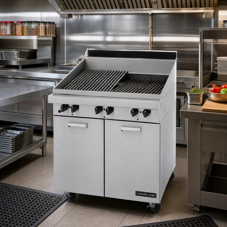 Product image #2 for Garland Master Series 24-Inch Modular Gas Charbroiler with Briquettes and Flat/Tilt Grates