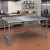 Thumbnail image #2 for Eagle Budget Series 84-Inch x 24-Inch Stainless Steel Work Table with 1-1/2-Inch Rear Up-Turn