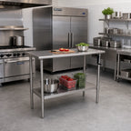 Thumbnail image #2 for Eagle Group AdjusTable T2472SE-HA 72 x 24-Inch Height- Stainless Steel Work Table with Undershelf, 32-40-Inch Height