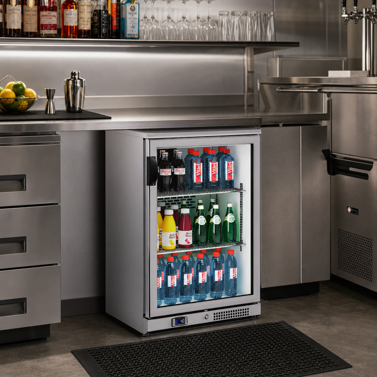 Product image #2 for BK Resources 24-Inch Single Glass Door Bottom-Mount Back Bar Refrigerator