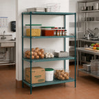 Thumbnail image #2 for Metro Super Erecta Pro PR-183663K3-S-4 4-Shelf Stationary Polymer Shelving Starter Unit, Green, 18"W x 36"D x 63"H