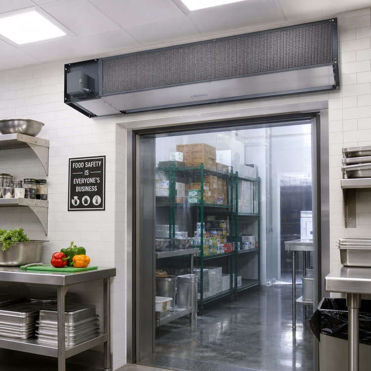Product image #2 for Berner Industrial Direct Drive 12 Ambient Unheated Air Curtain, 144-Inch, 3 x 1/2 HP Motors